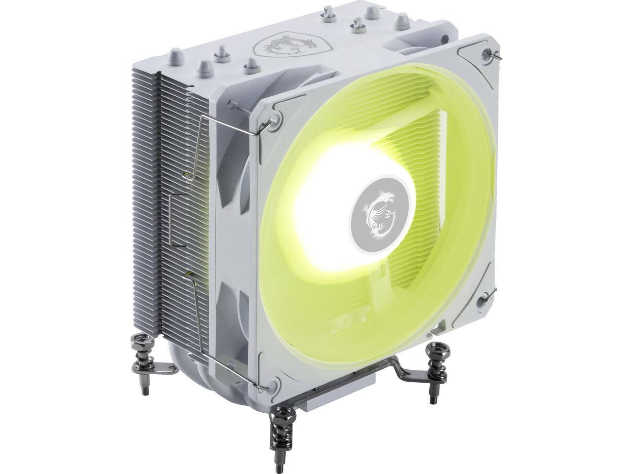 Alt View 1. MSI - MSI MAG COREFROZR AA13 White Air CPU Cooler, Single 120mm PWN Fans, ARGB lighting controlled by software - White.