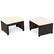 Angle. Costway - 2PCS Patio Rattan Ottoman Cushioned Seat Foot Rest Furniture - White,Mix brown.