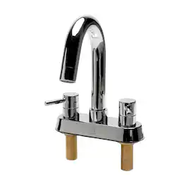 Alfi - Polished Chrome Two-Handle 4'' Centerset Bathroom Faucet - Silver