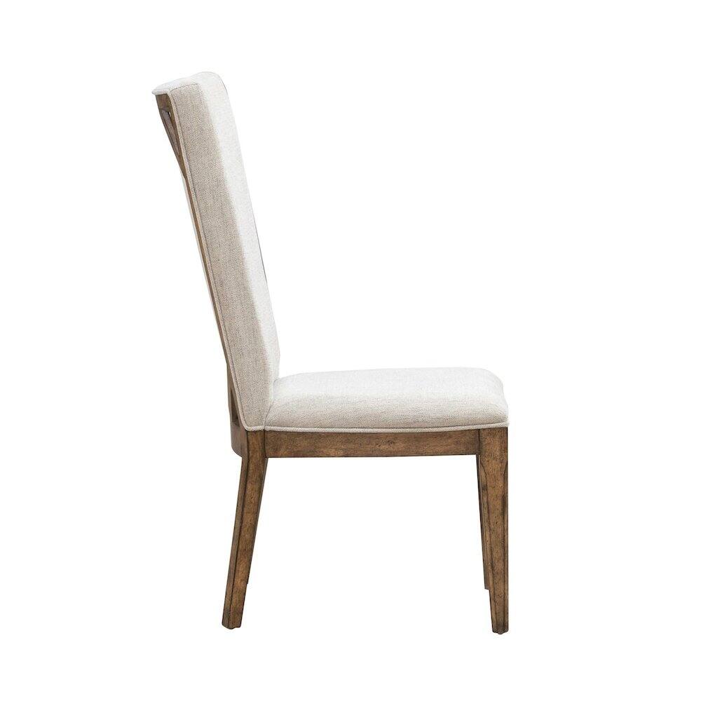 Back. Liberty Furniture Industries - Carolina Park Upholstered Side Chair for Dining Room - Set of 2 - Amber Brown - Amber Brown.
