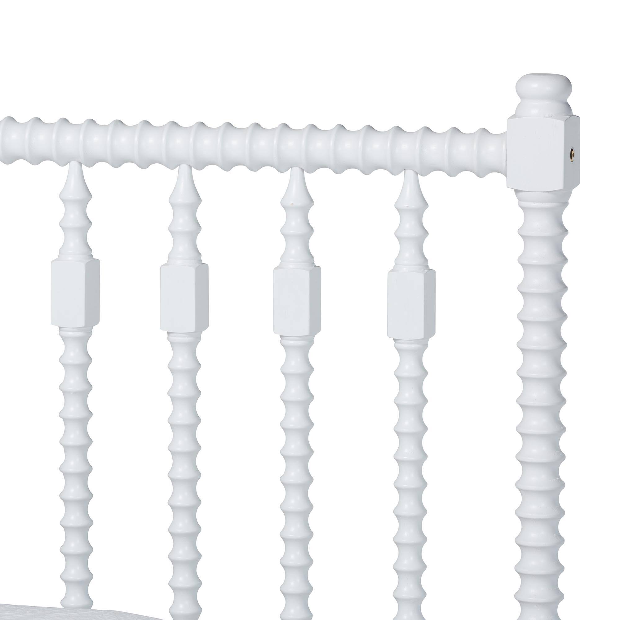 Alt View 4. Baxton Studio - Denita Spindle 4-Piece Bedroom Set - Farmhouse Platform Bed with Matching Dresser and 1-Drawer Nightstands, Queen - White.