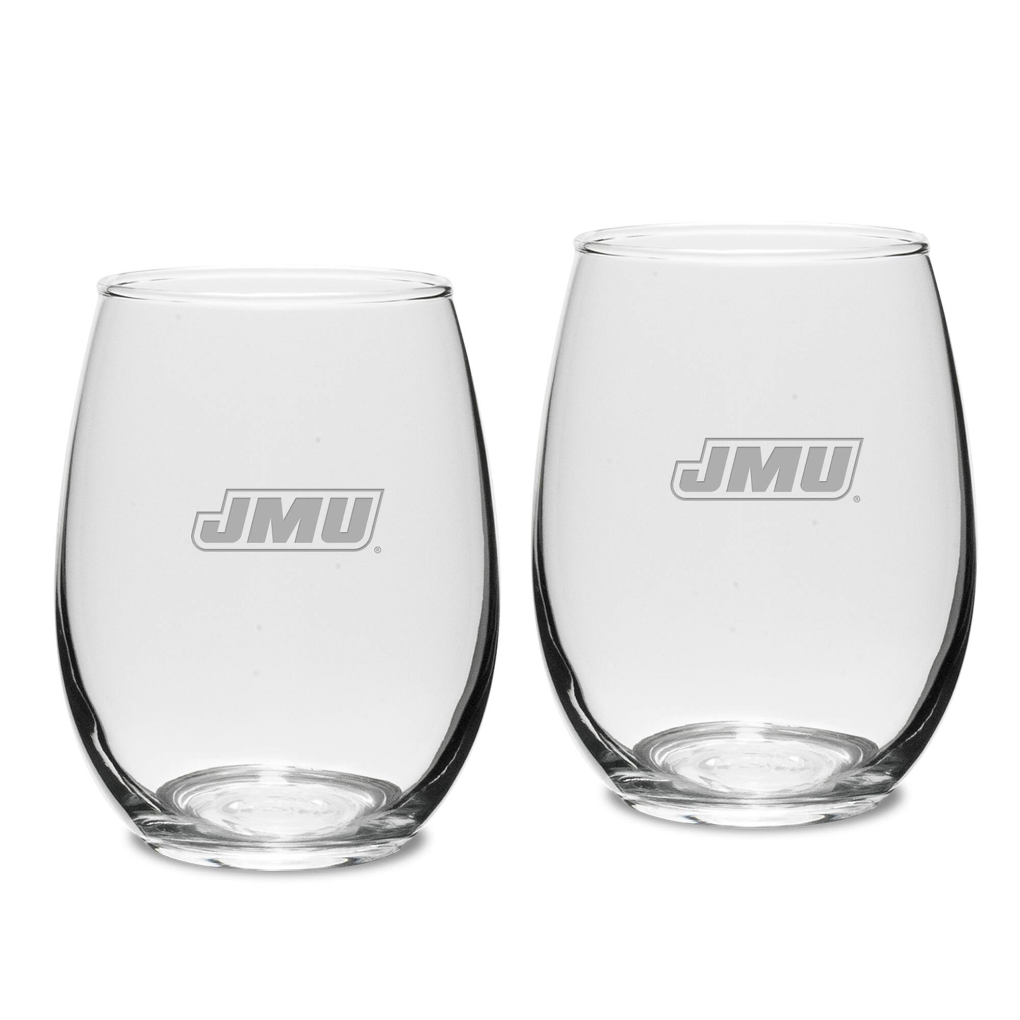 Jardine - James Madison Dukes 2-Piece 15oz. Stemless Wine Glass Set - Multicolor