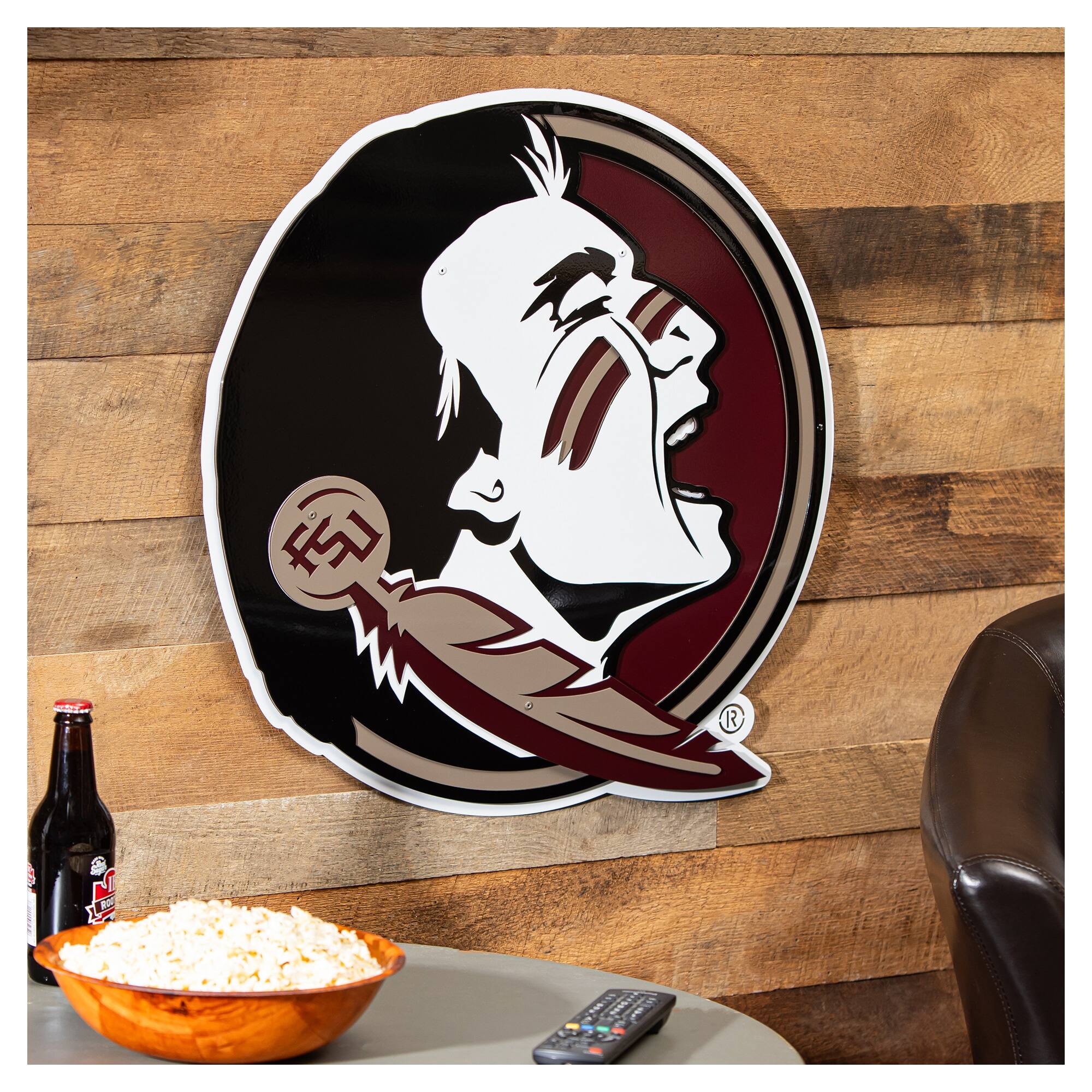 Alt View 1. Evergreen Enterprises - Florida State Seminoles 23" Layered Metal Wall Art Sign - Multicolor.
