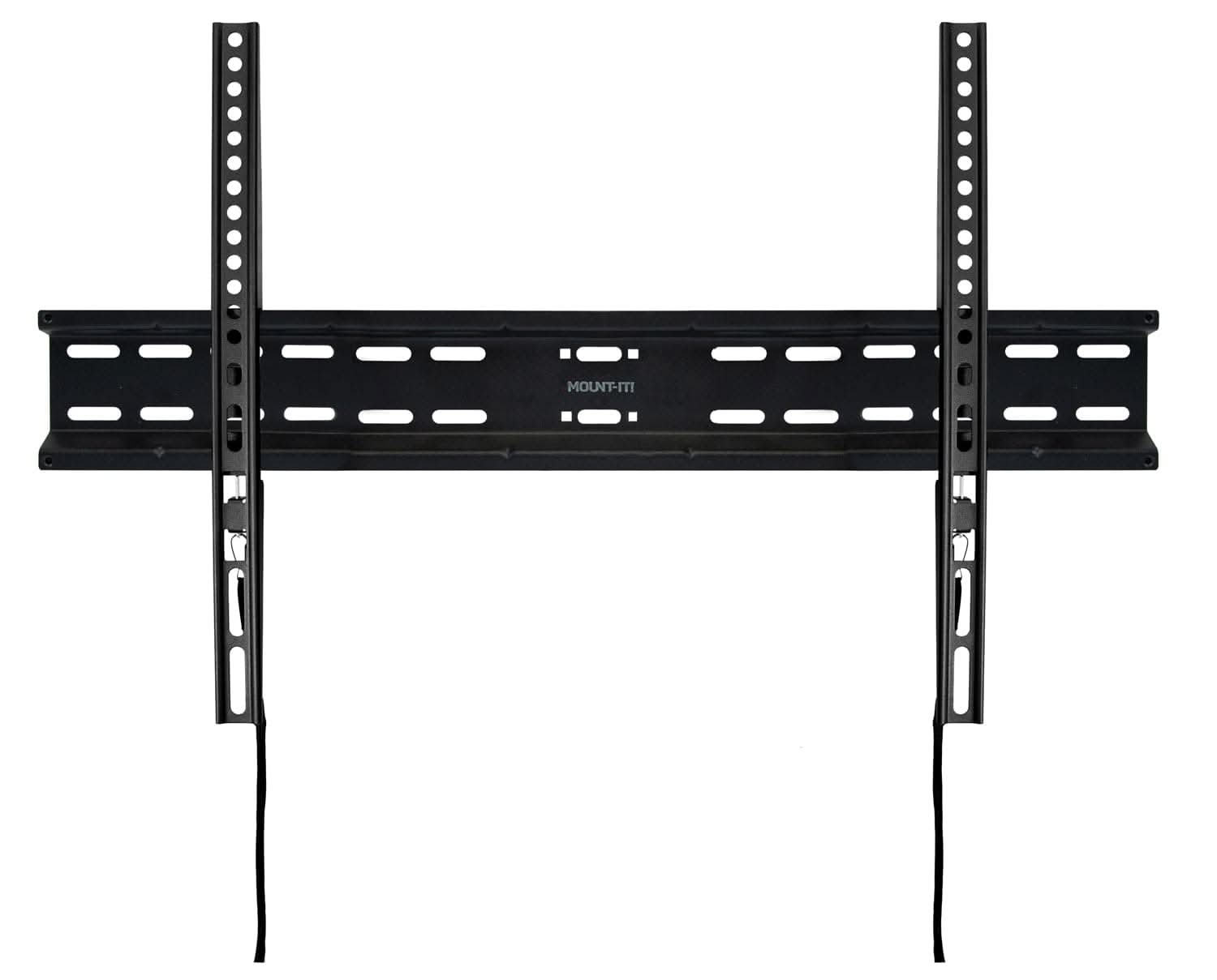 Angle. Mount-It! - Fixed TV Wall Mount for 37” – 70” Screens – Low Profile Heavy‑Duty Bracket, Black - Black.
