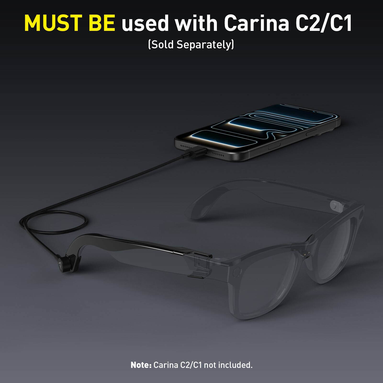 MUST BE used with Carina C2/C1 (Sold Separately)  
Note: Carina C2/C1 not included.