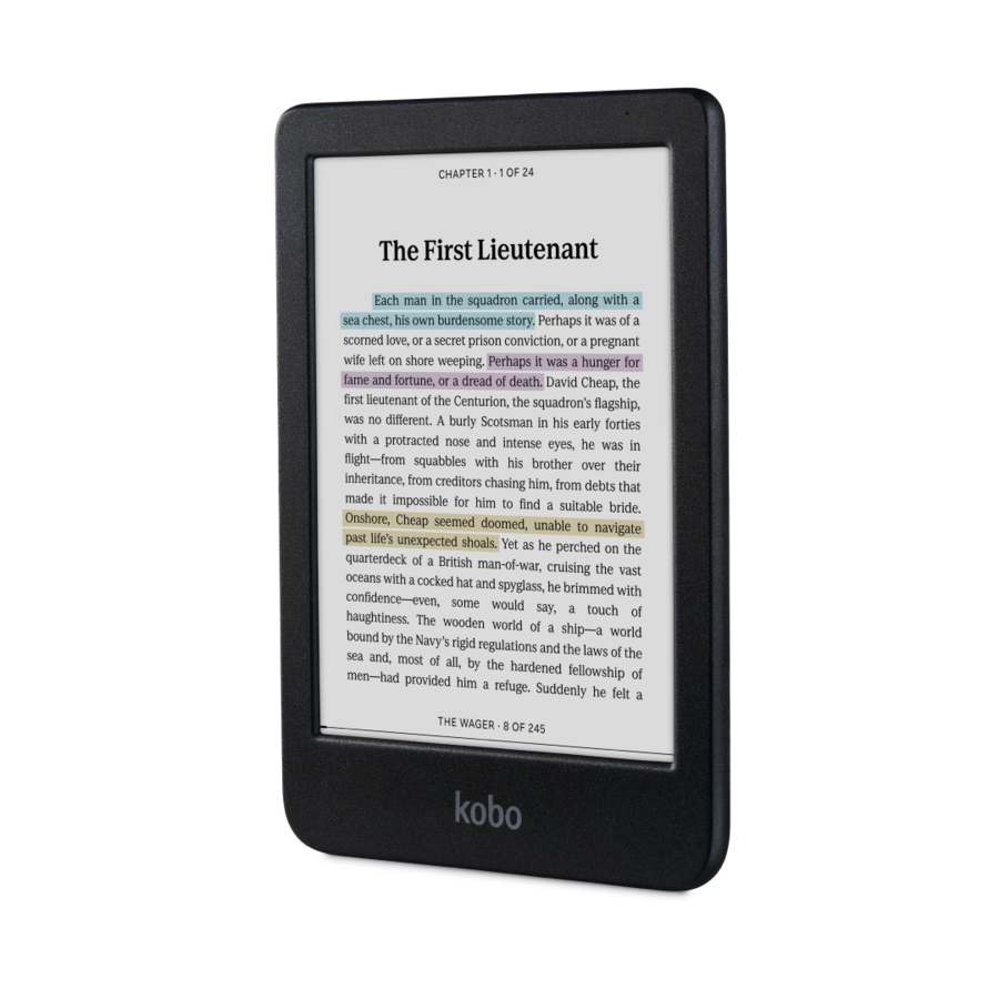 Large Format Color Ereader Kobo Clara Colour eReader (Black) with Bundle 2024 Candy Pink ...