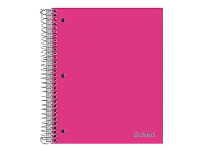 Front. Oxford - 3-Subject Notebooks, 8.5" x 11", College Ruled, 150 Sheets - Assorted.