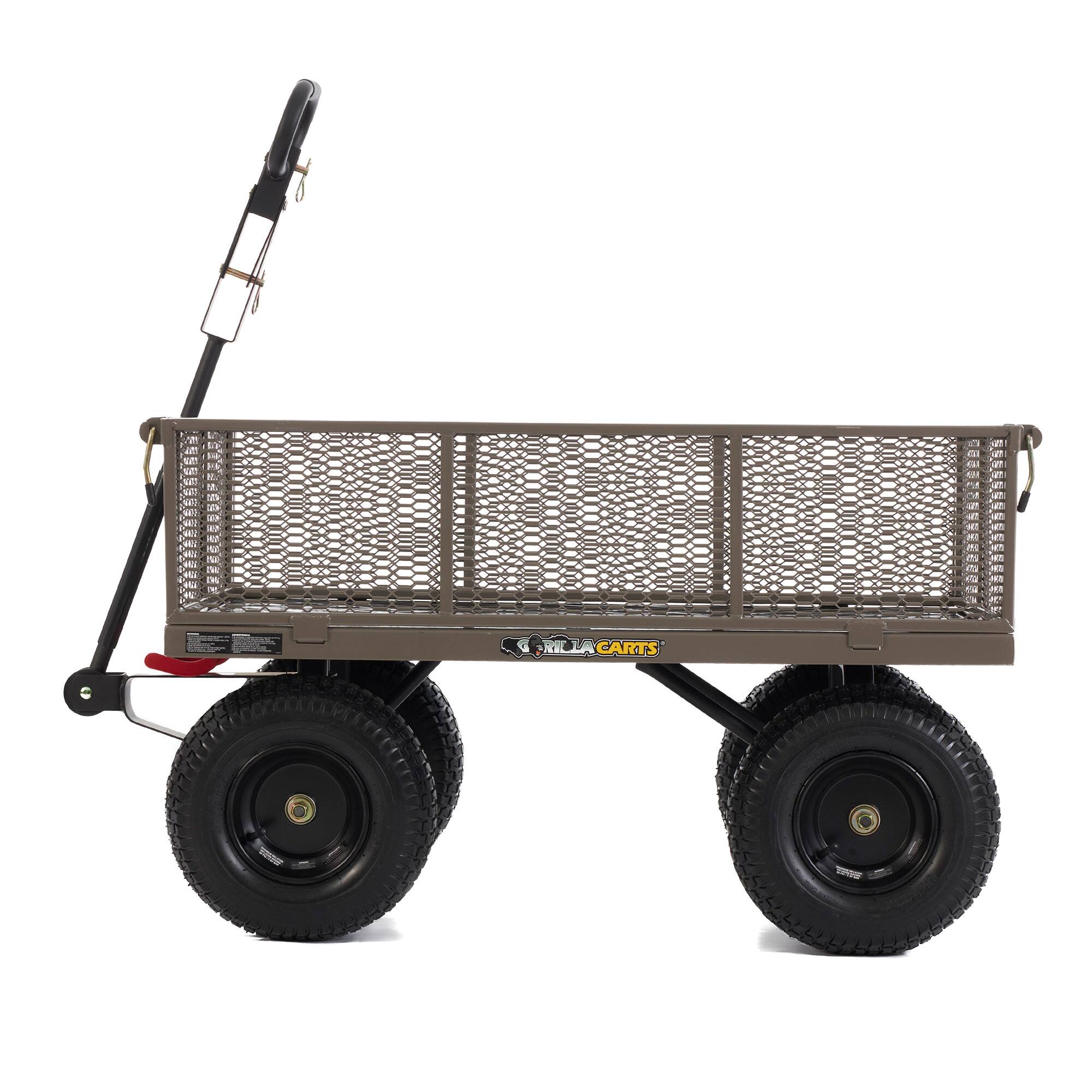 Alt View 10. Gorilla Carts - Gorilla Carts Steel Dump Cart Garden Beach Wagon, 1,200 Pound Capacity, Gray - Gray.