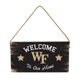 Evergreen Enterprises - Wake Forest Demon Deacons 6" x 11" Welcome Home Wood Wall Sign with Rope Hanger - Multicolor