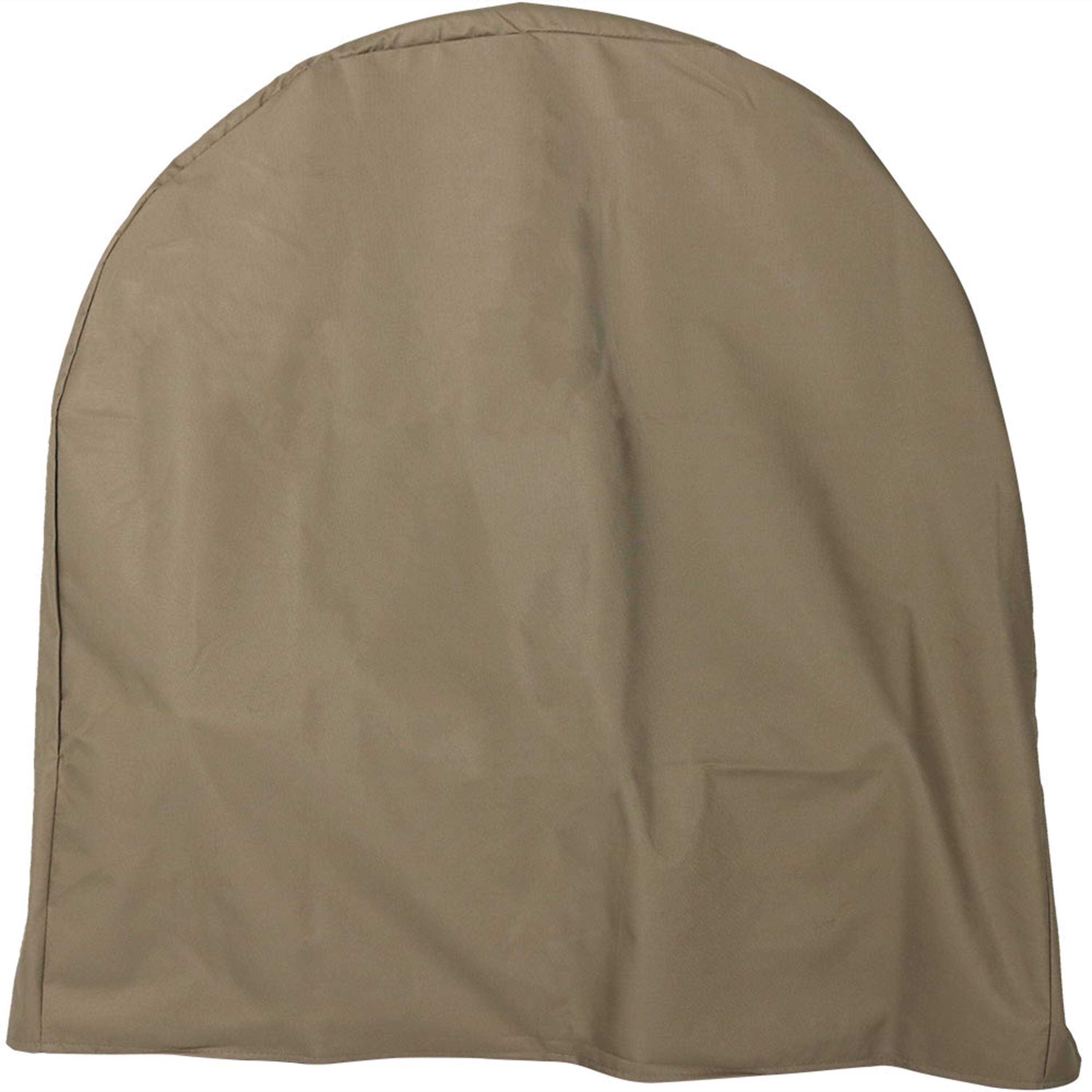 Front. Sunnydaze - 40 in Heavy-Duty Polyester Firewood Log Hoop Rack Cover - Khaki.