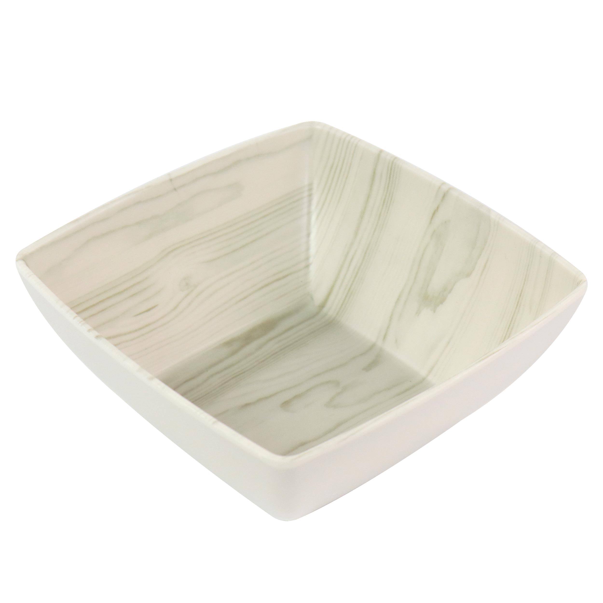 Alt View 2. Gibson - Gibson Home Woodgrain 12 Piece Melamine Dinnerware Set - White.