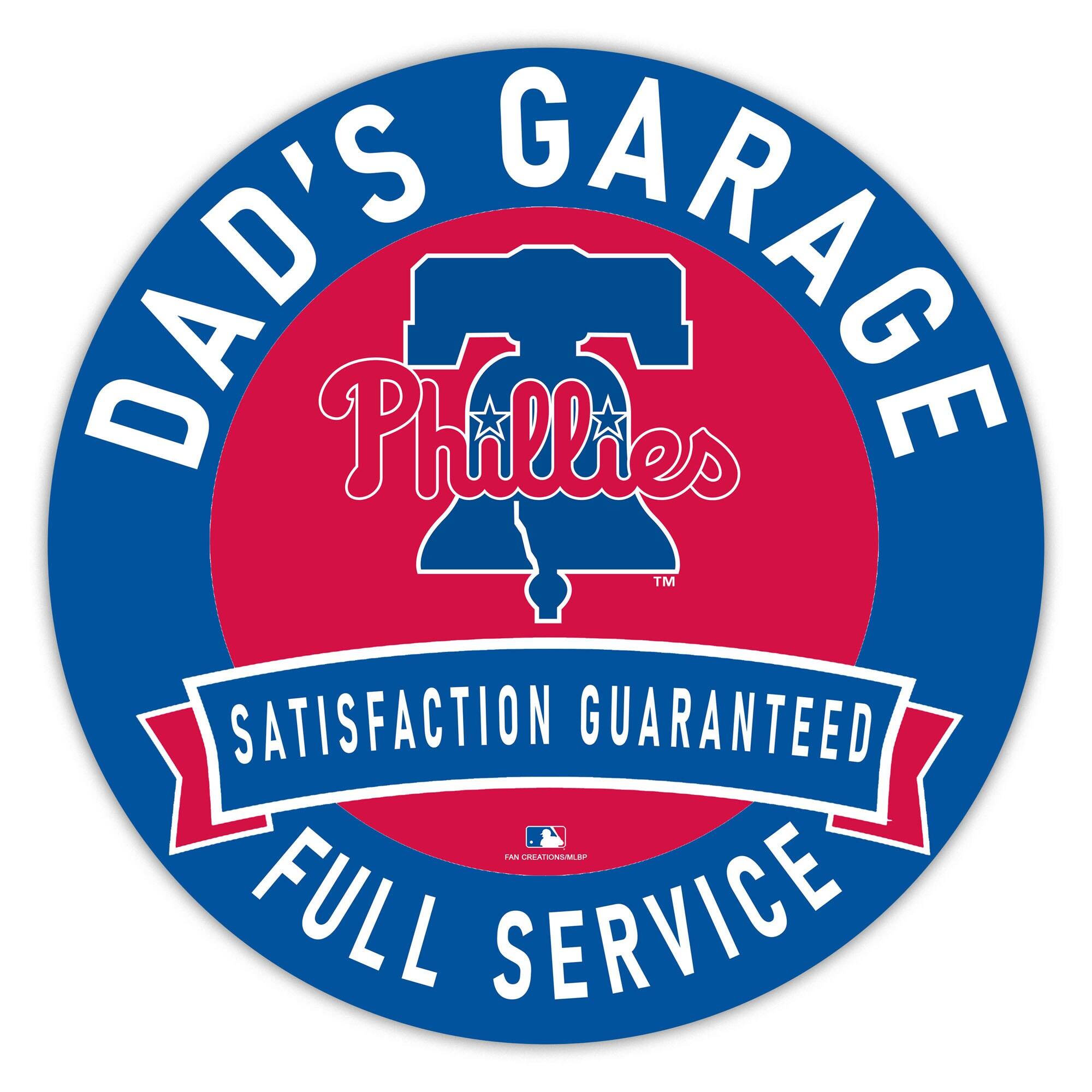 DAD'S GARAGE  
PHILLIES  
SATISFACTION GUARANTEED  
FULL SERVICE