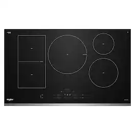 Whirlpool - 36" Electric Induction Cooktop with Temp Cook Technology and WipeClean Coating - Stainless Steel