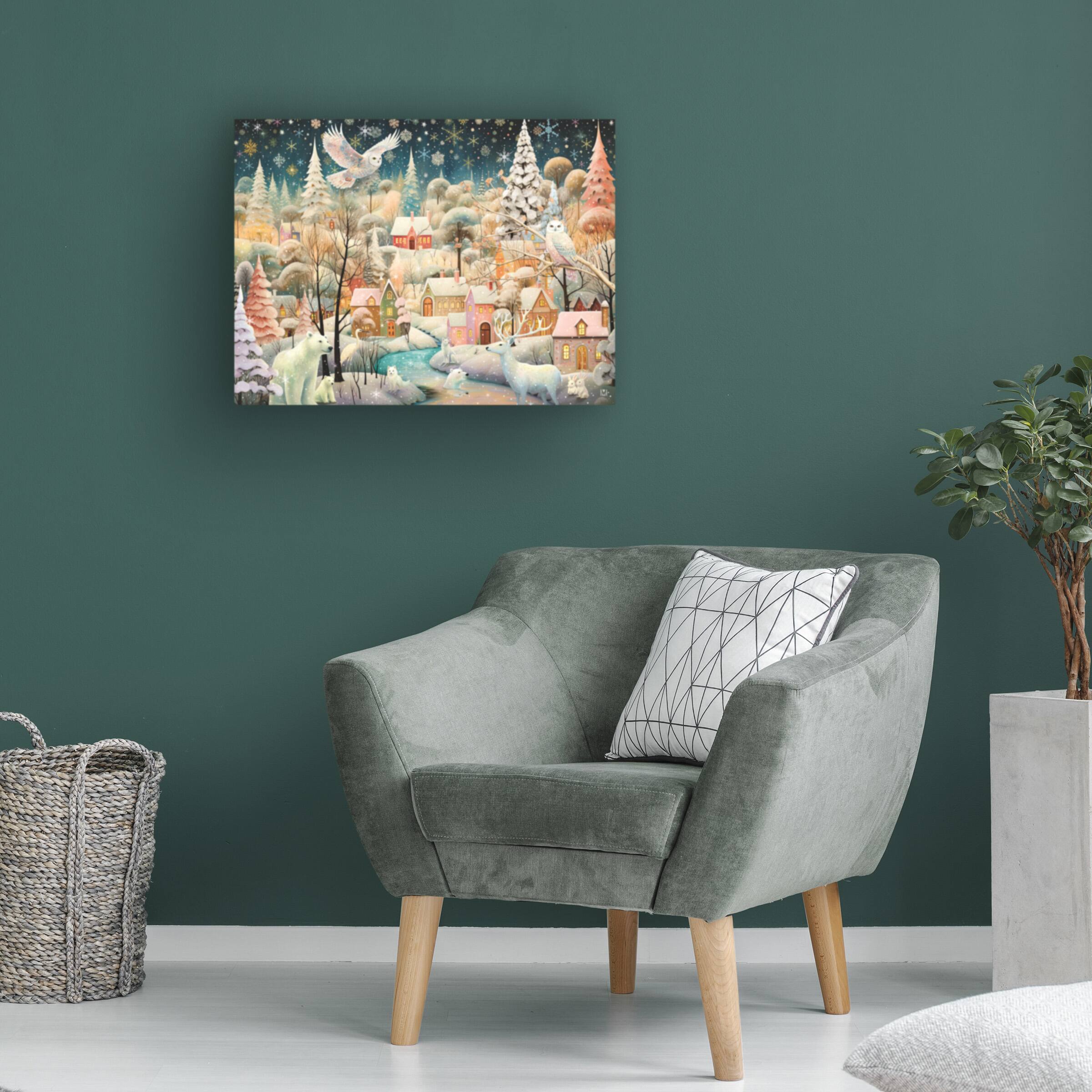 Left. Trademark Fine Art - Michael David Ward Winter Wonderland 2 Canvas Art - 18x24 - Multicolor.
