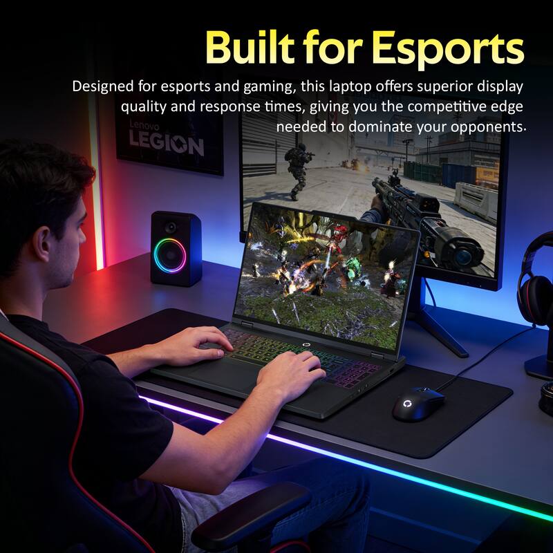 Built for Esports

Designed for esports and gaming, this laptop offers superior display quality and response times, giving you the competitive edge needed to dominate your opponents.