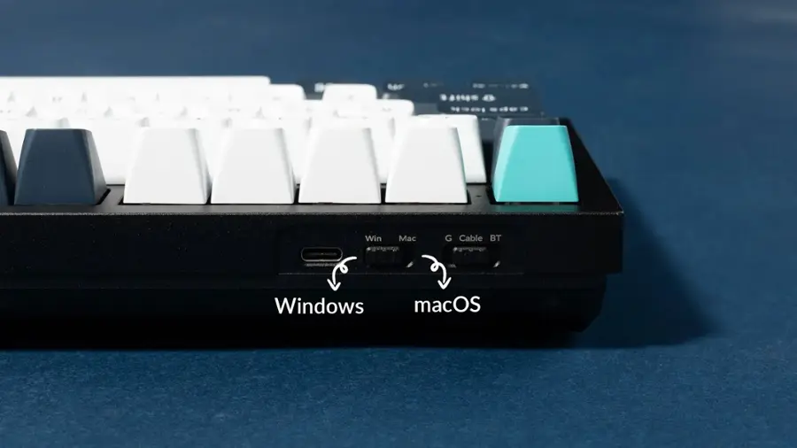 The text on the image reads: "Win ac G Cable BT Windows macOS."