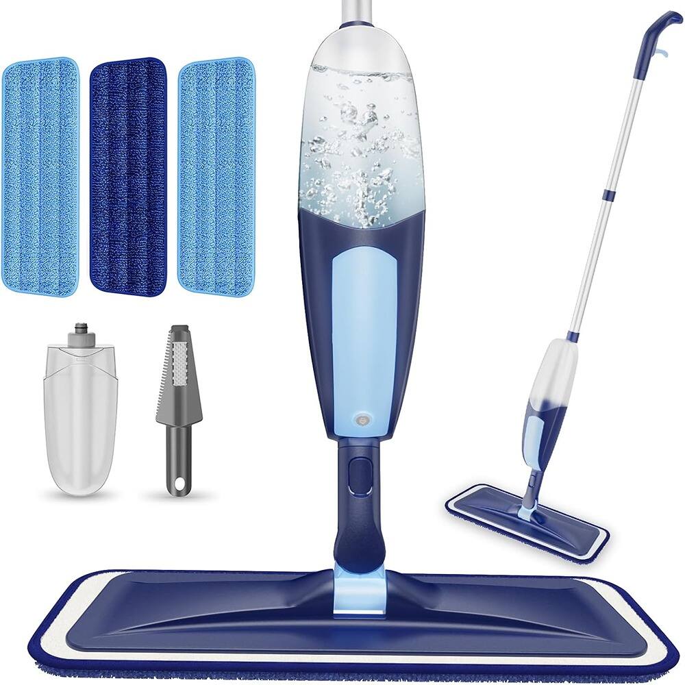 Front. Schertz - Spray Mop with Microfiber Pads, Reusable, for Wood, Tile & Laminate.