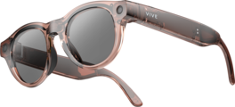 HTC - VIVE Eagle™ AI Glasses – Round, Sunglass Lens - Clear Brown