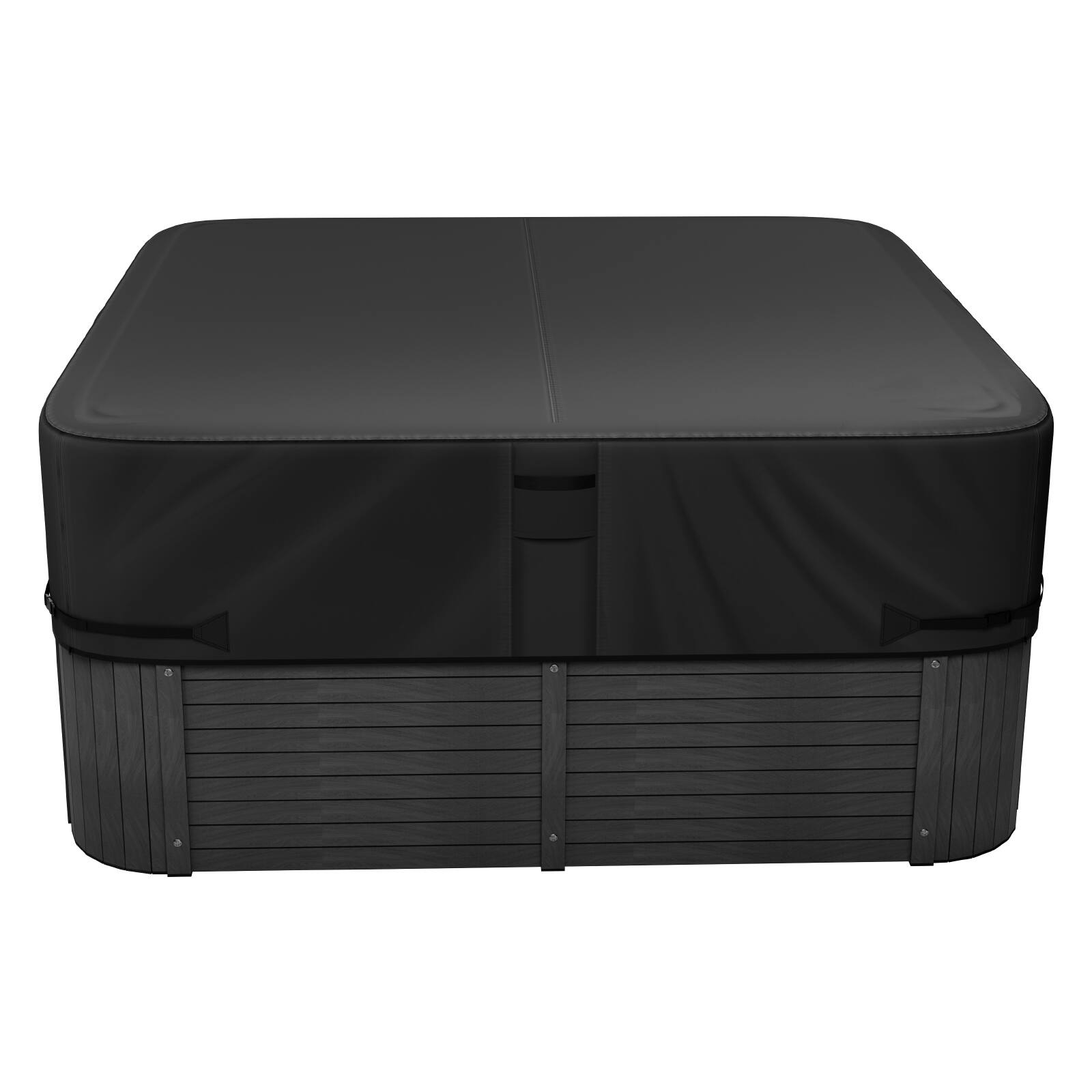 Alt View 5. VEVOR - Outdoor Hot Tub Cover, 93 x 93 x 20 Inch Weatherproof and Waterproof Hot Tub Cover Protector - Black.