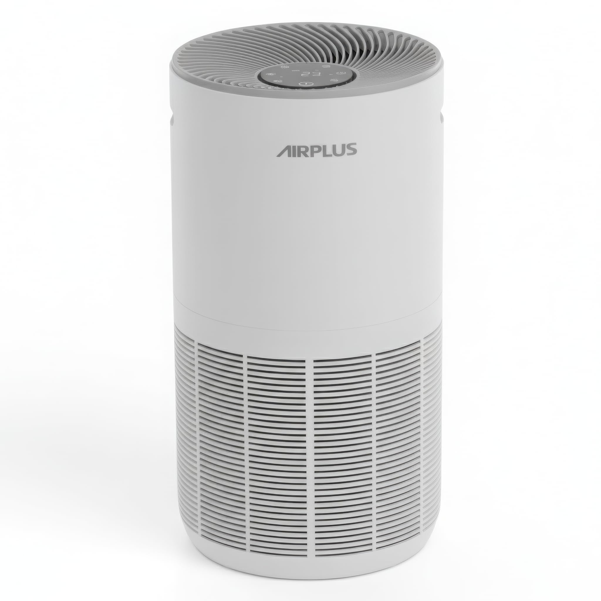 Front. Airplus - AIRPLUS KJ450 Air Purifier with 3-in-1 Filter, 360° Air Intake, Washable Pre-Filter, Sleep Mode, 24H Timer, White.