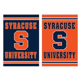 Evergreen Enterprises - Syracuse Orange 12.5" x 18" Double-Sided Embossed Suede Garden Flag - Multicolor