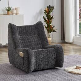 Anysun - Oversized Bean Bag Chair with Armrests - Comfy Floor Sofa Lounge for Living Room & Bedroom - Gray