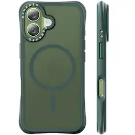 Ornarto - Magnetic for iPhone 17 Case 6.3", Compatible with MagSafe | Slim Translucent Matte Cover - Olive Green