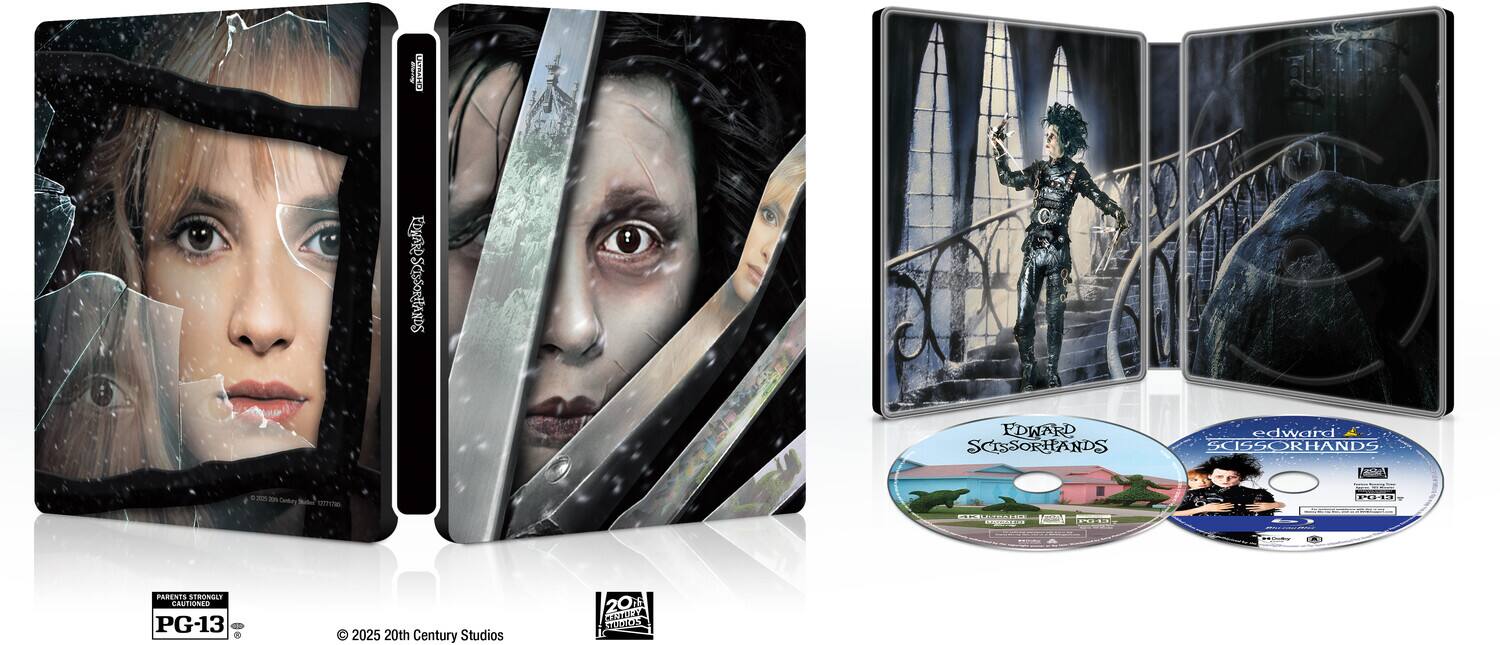 Alt View 1. Edward Scissorhands (35th Anniversary) (Steelbook)   - 4K Blu-Ray.
