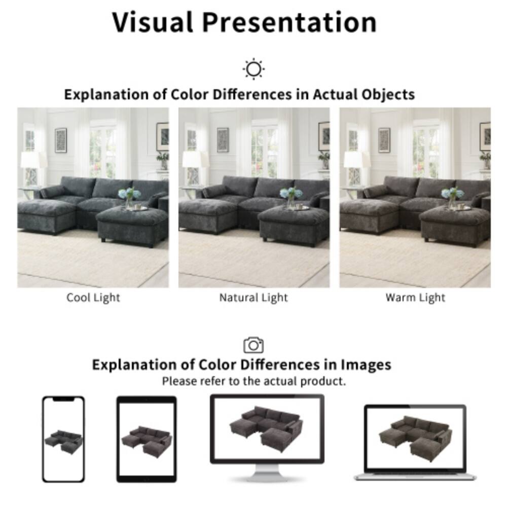 Visual Presentation

Explanation of Color Differences in Actual Objects

- Cool Light
- Natural Light
- Warm Light

Explanation of Color Differences in Images

Please refer to the actual product.