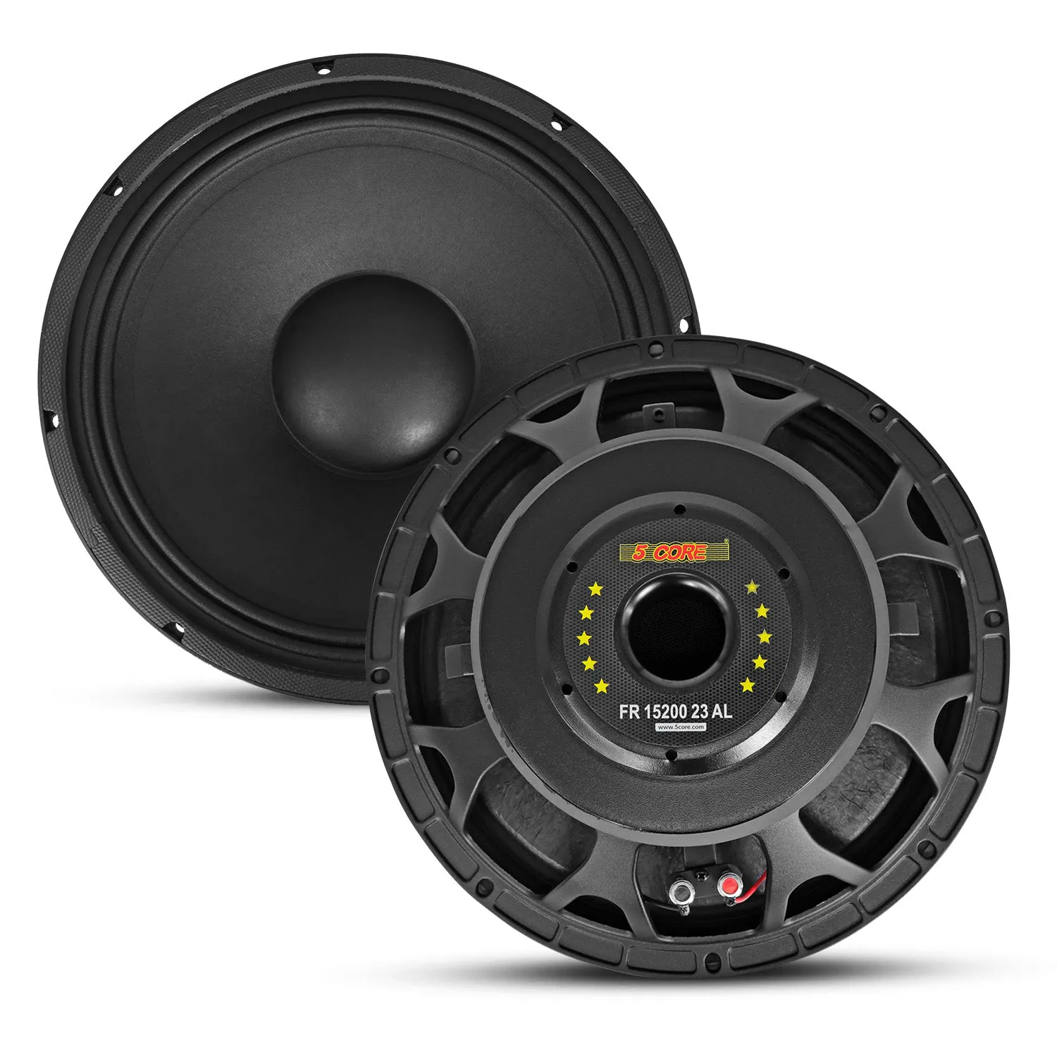 5 CORE - 15" Subwoofer Speaker 500W RMS Full Range PA DJ Audio Sub Woofer 8Ohm Bass Replacement Driver - Black