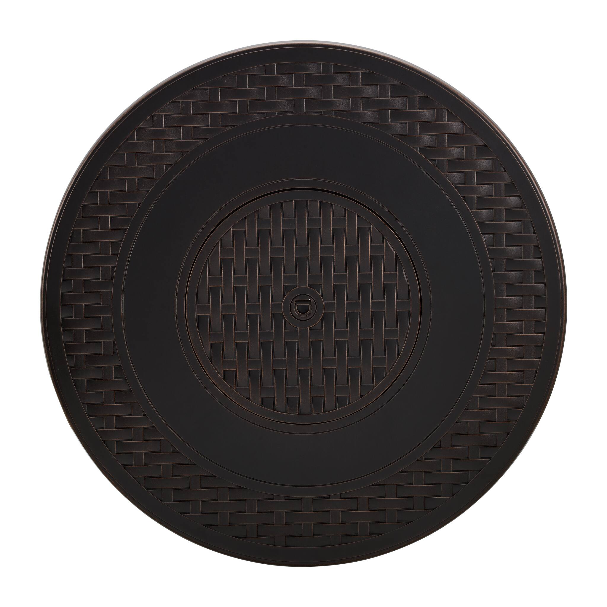 Alt View 12. Fire Sense - Hendricks Round Aluminum LPG Fire Pit - Antique Bronze.