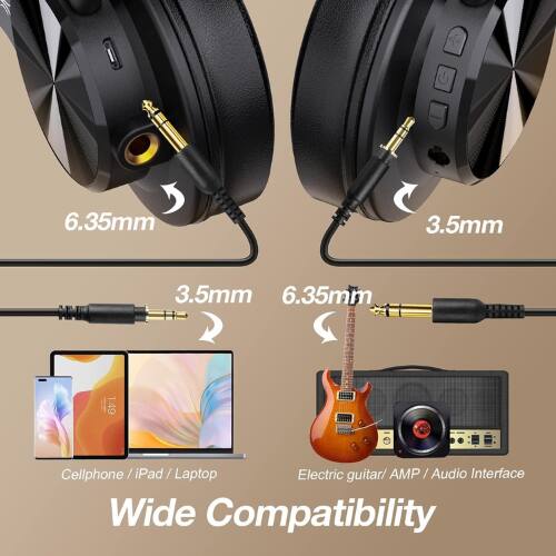 6.35mm 3.5mm 3.5mm 6.35mm

Cellphone / iPad / Laptop

Electric guitar / AMP / Audio Interface

Wide Compatibility