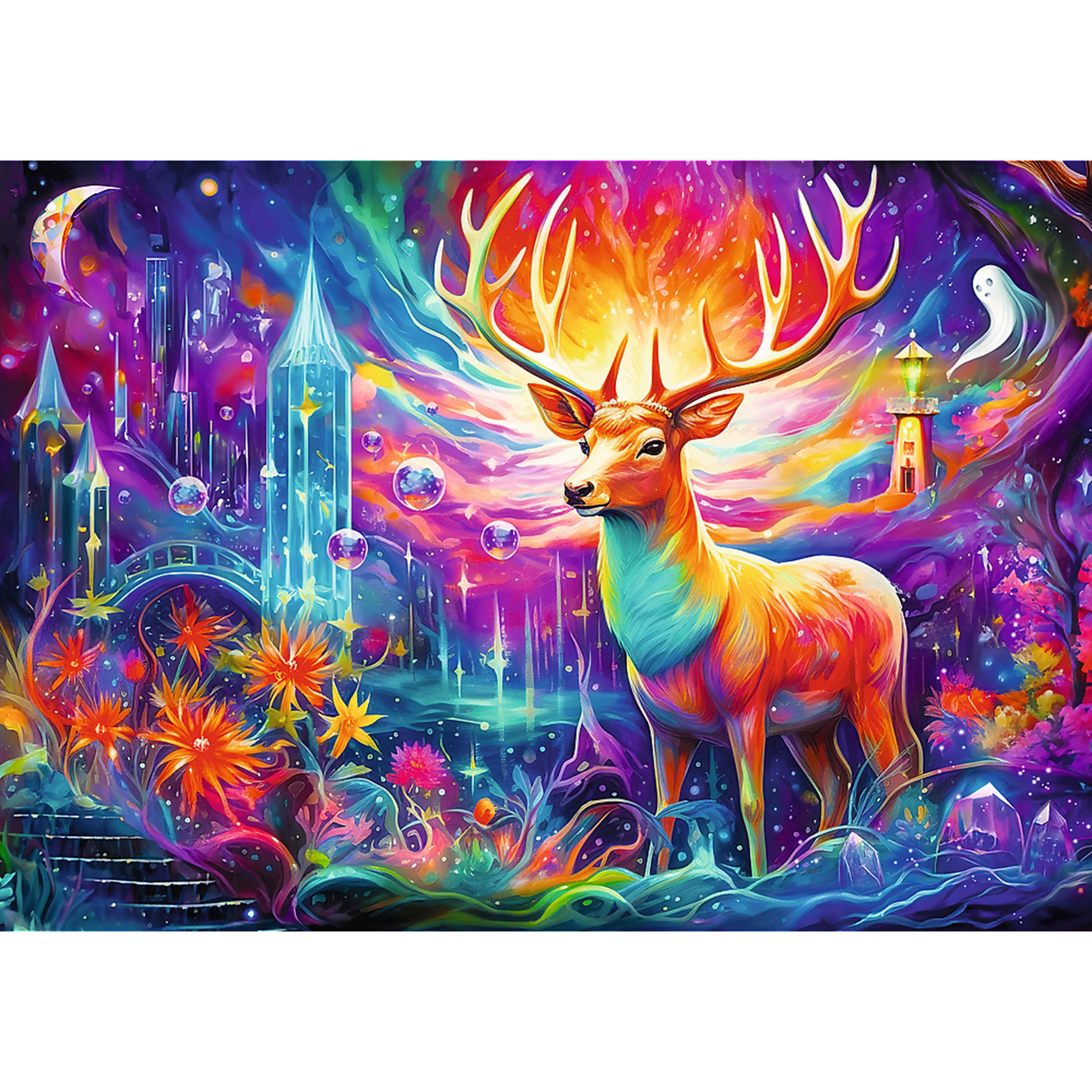 Alt View 1. Trefl - Trefl DreamScapes - Mystical Deer 1000 Piece Puzzle.