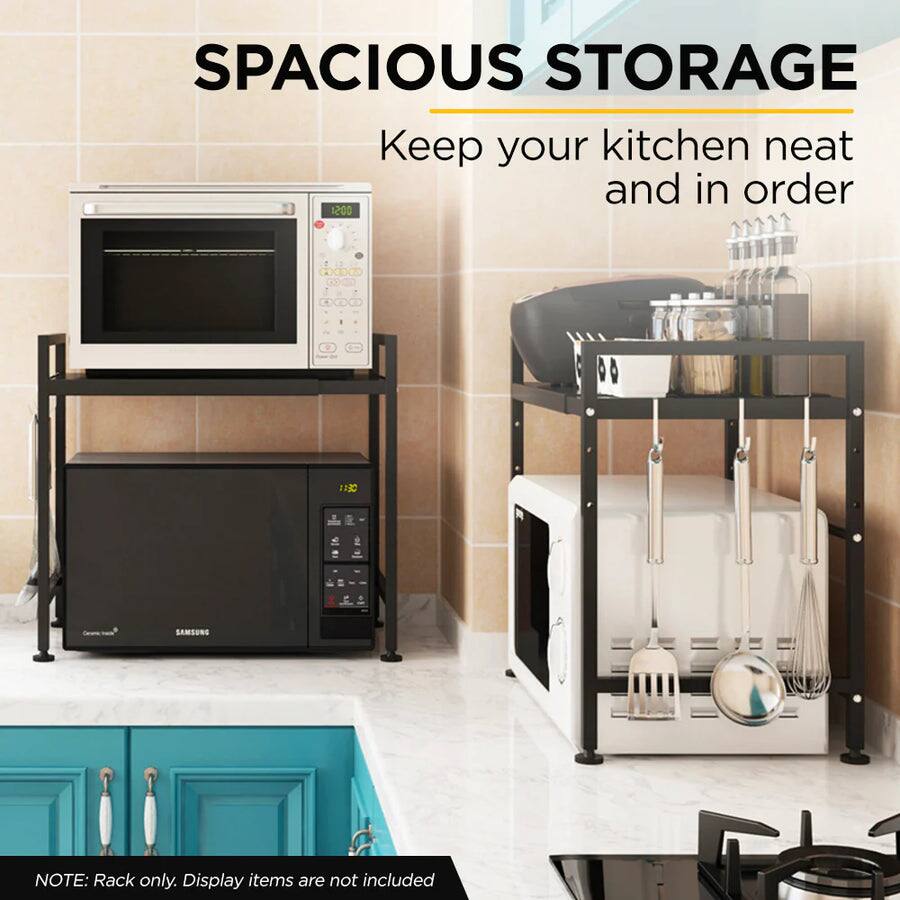SPACIOUS STORAGE  
Keep your kitchen neat and in order  

NOTE: Rack only. Display items are not included