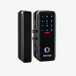 Dalton - D05 No-Drill Bluetooth Glass Door Lock - Black