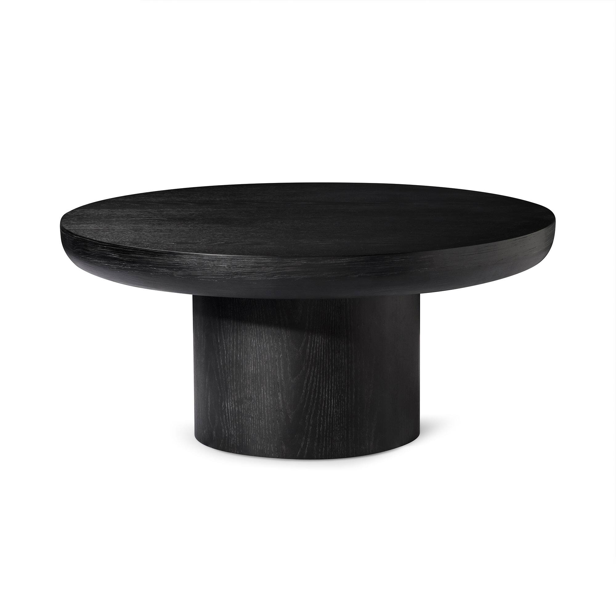Maven Lane - Owen Rustic Circular Wooden Coffee Table, 36" Round - Aged Black