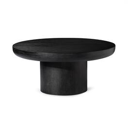 Maven Lane - Owen Rustic Circular Wooden Coffee Table, 36" Round - Aged Black
