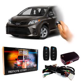 MPC - Remote Start Kit For Toyota Sienna 2011-2020 | 4-Button Remotes | Plug and Play - Black