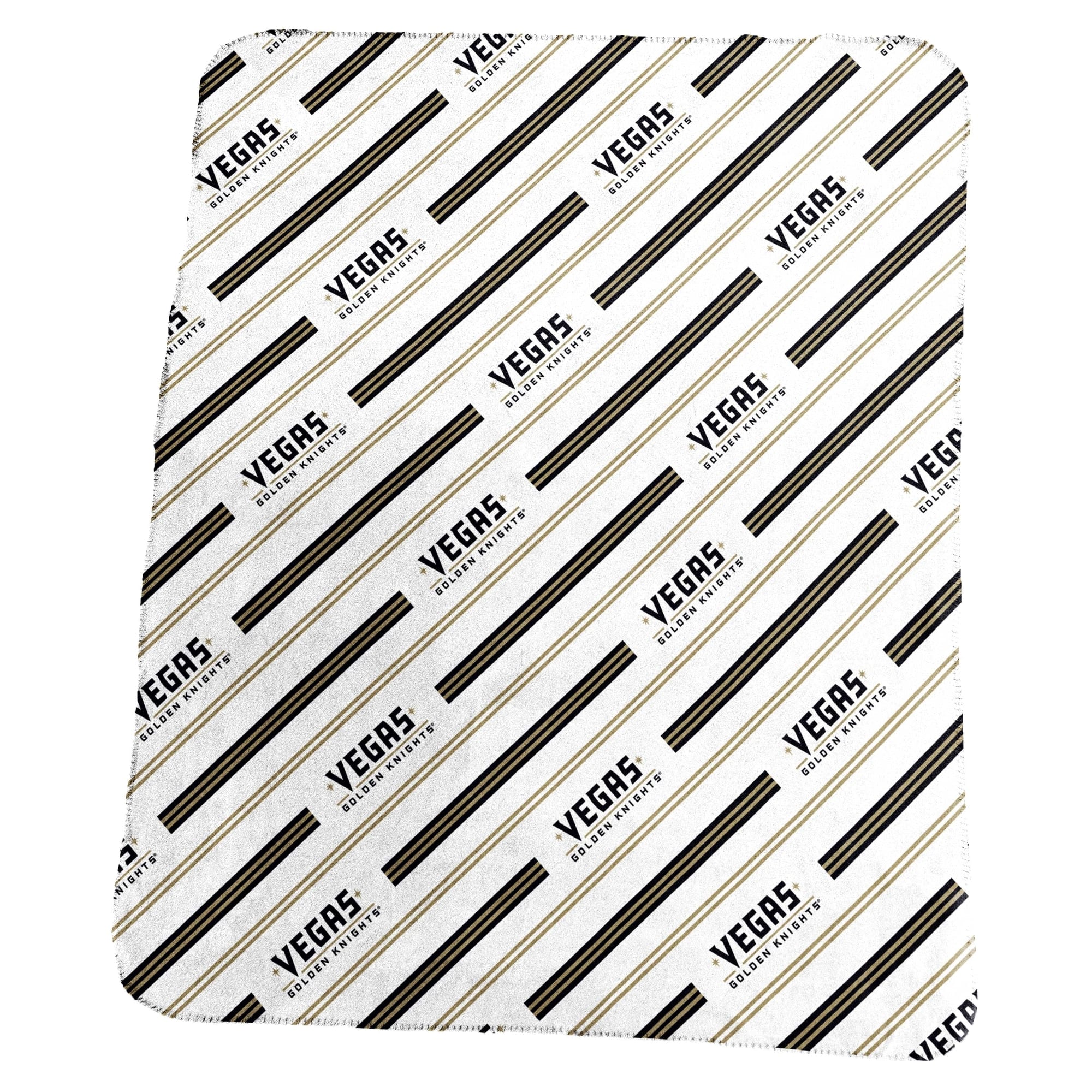 Logo Brands - Vegas Golden Knights Classic Vertical Stripe Fleece Throw Blanket - Multicolor