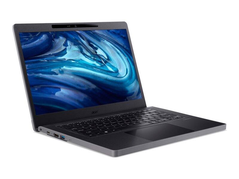 Angle. Acer - TravelMate B5 14 TMB514-31 14" Laptop Intel Core i3 N305 3.8GHz 8GB RAM 256GB SSD Windows 11 Pro - Black.