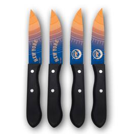 Woodrow - 4-Piece Stainless Steel Steak Knife Set - Multicolor