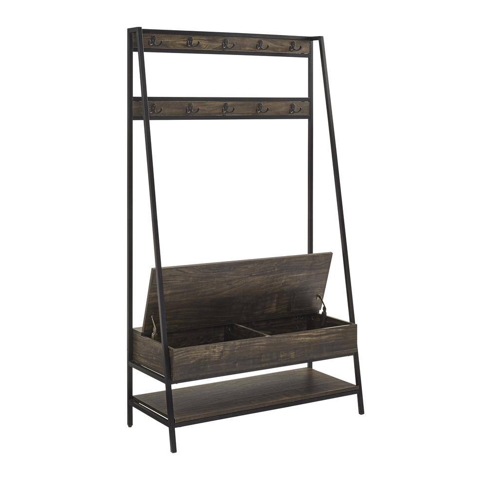 Alt View 9. Crosley Furniture - Jacobsen Hall Tree - Brown Ash.