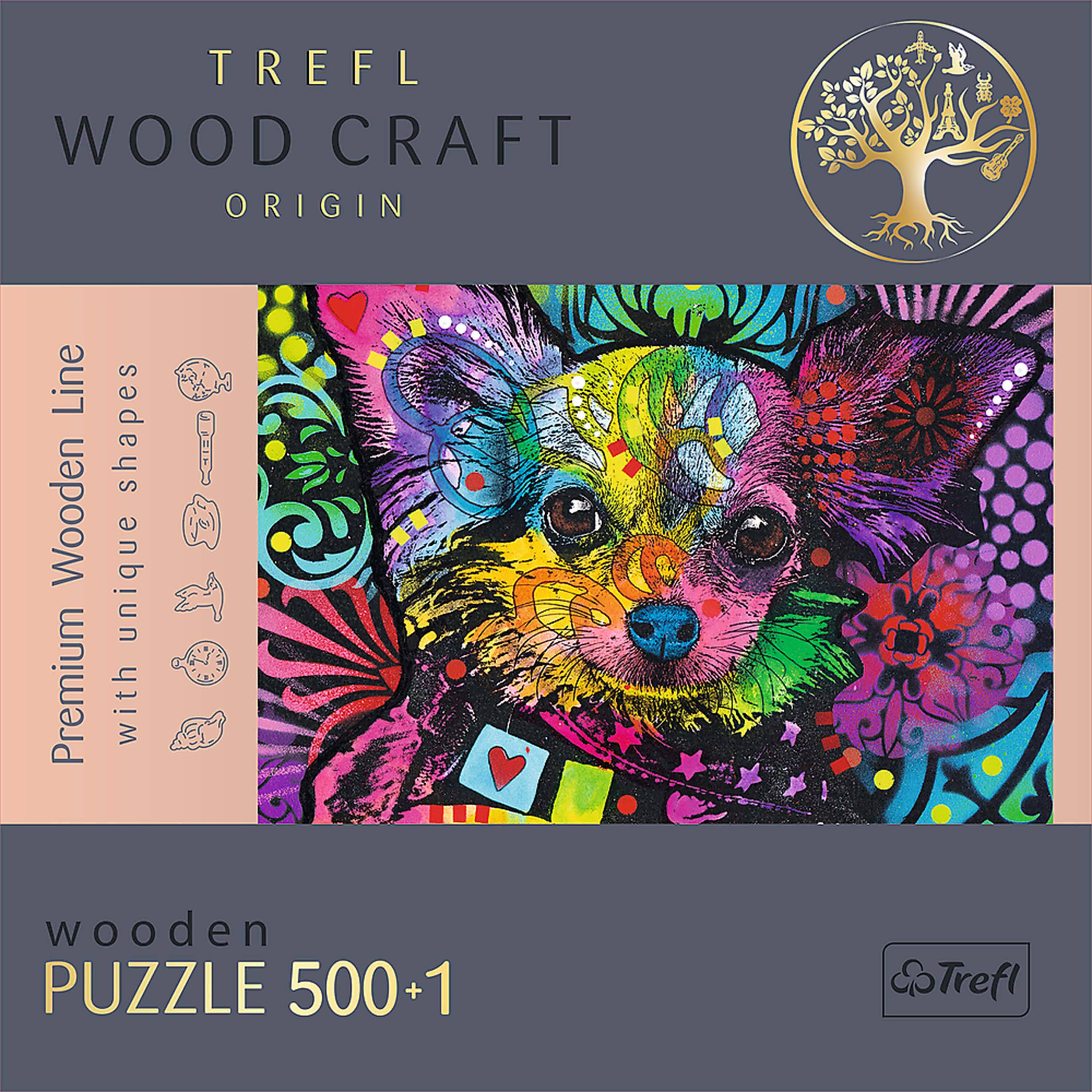TREFL WOOD CRAFT ORIGIN  
Line shapes Wooden unique Premium with wooden PUZZLE 500+1  
CoTrefl