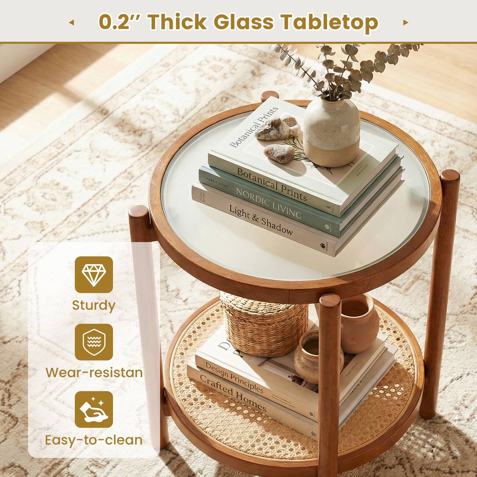 0.2" Thick Glass Tabletop

Botanical Prints  
NORDIC Prints  
Light & LIVING  
Shadow  

Sturdy  
Wear-resistant  
Easy-to-clean