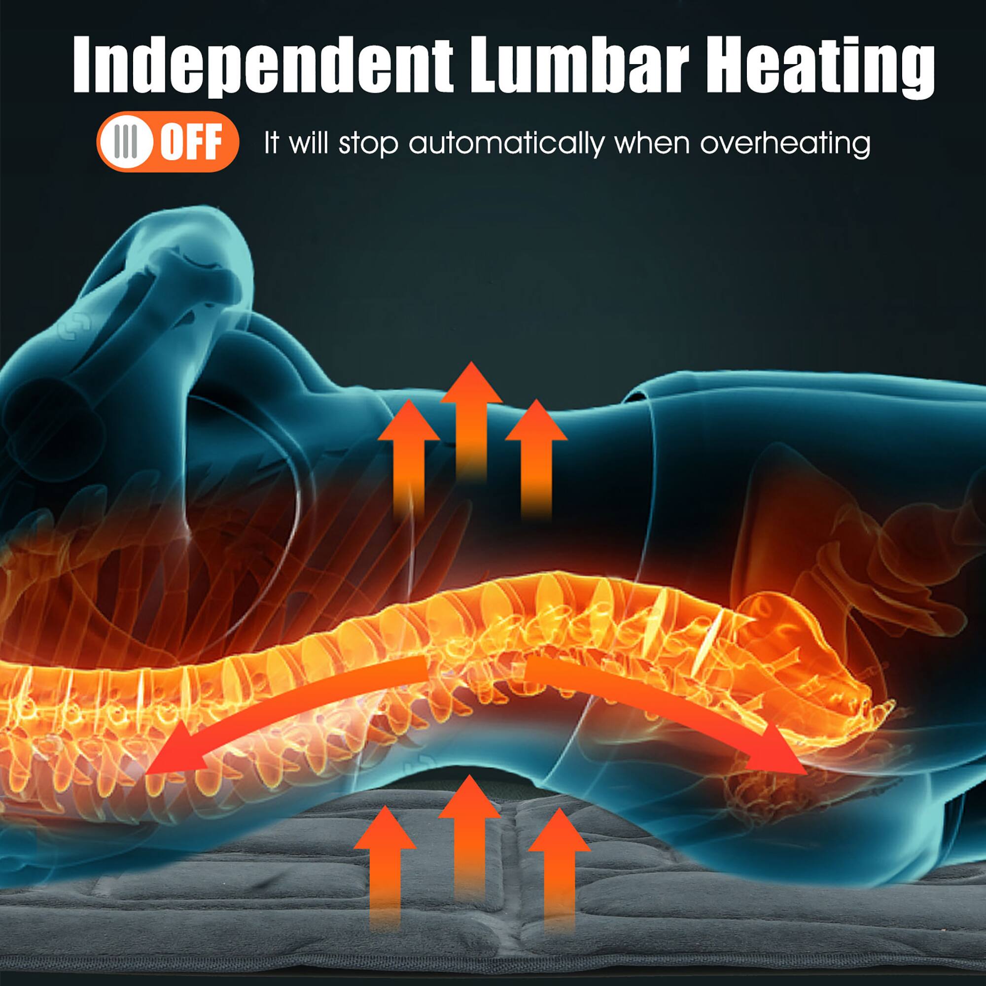 Independent Lumbar Heating  
OFF  
It will stop automatically when overheating