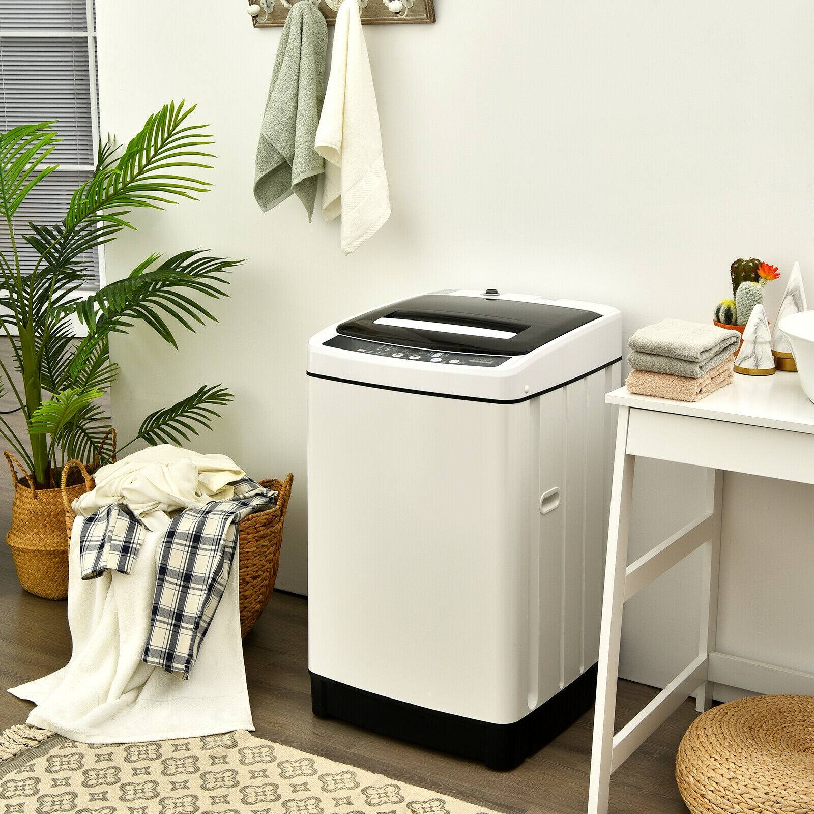 Alt View 4. Sugift - Full-Automatic Washing Machine 1.5 Cubic Feet 11 LBS Washer - White.