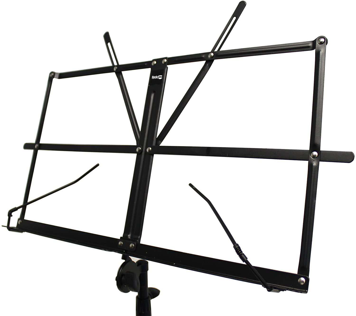 Angle. Rockjam - RockJam Portable Music Stand with Carrying Bag Folding Sheet Music Stand with Adjustable Height & Angle - Black.
