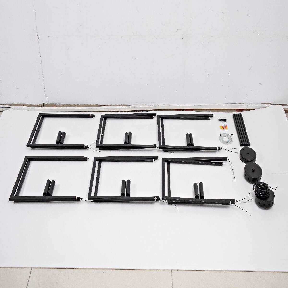 Alt View 1. Loheer - Loheer 12 Light Metal Lantern Chandelier Matte Black Tiered Pendant for Dining Room.