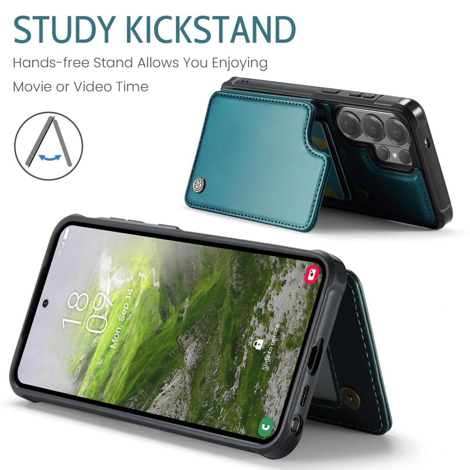 STUDY KICKSTAND  
Hands-free Stand Allows You Enjoying Movie or Video Time  

14 1809 Mon, Sep  
Slide4 Slideto unlock U  
a adidas