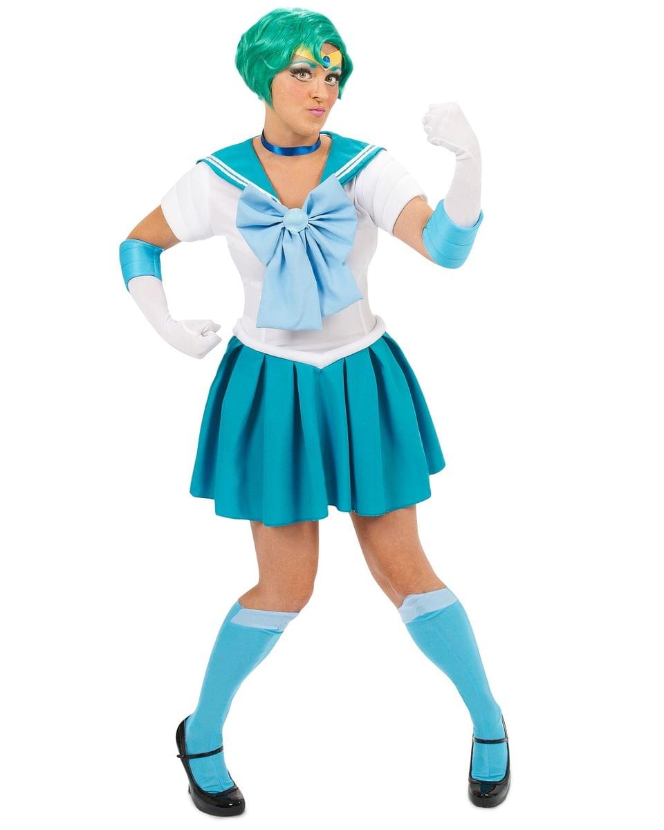 Front. Seasonal Visions International - Sailor Moon Mercury Sexy Adult Costume Small - White.